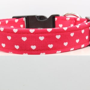 True love dog collar, Valentine&#39;s day dog collar, St. Valentine&#39;s dog collar, Handmade dog collar, Fabric dog collar, Custom dog collar.