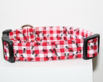 Myror på picknicken | Handgjort hundhalsband i tyg, Anpassat hundhalsband, Slitstarkt hundhalsband, Lätt hundhalsband, Justerbart hundhalsband