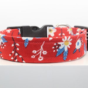 Blooming Japan dog collar, Handmade dog collar, Custom dog collar, Fabric dog collar, Dog lovers, Dogs