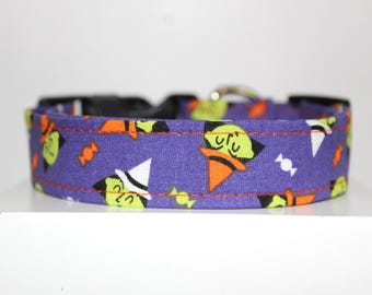 Green Witches | Handmade dog collar, Fabric dog collar, Adjustable dog collar, Durable dog collar, Stylish dog collar, Custom dog collar