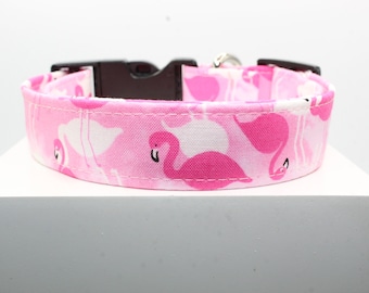 Flamingos Mirage | Handmade dog collar, Fabric dog collar, Adjustable dog collar, Durable dog collar, Stylish dog collar, Cute Pet Accessory