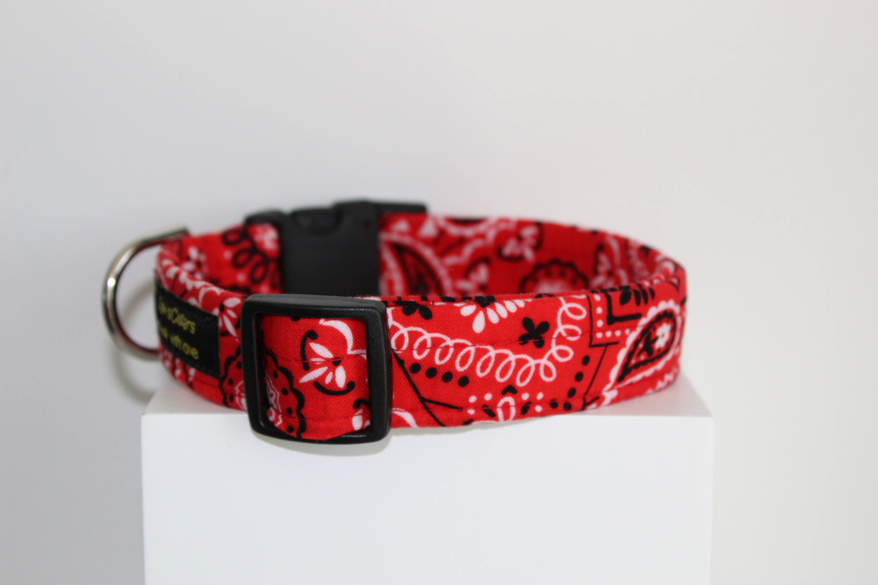 Red Bandana Dog Collar Bandana Dog Collar Bandana Collar Etsy