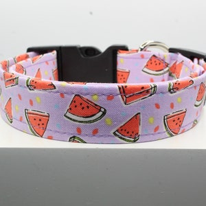 Yummelon dog collar. Handmade dog collar, Fabric dog collar, Print dog collar, Custom dog collar, Collars for dogs, Dog Collars, Dogs.
