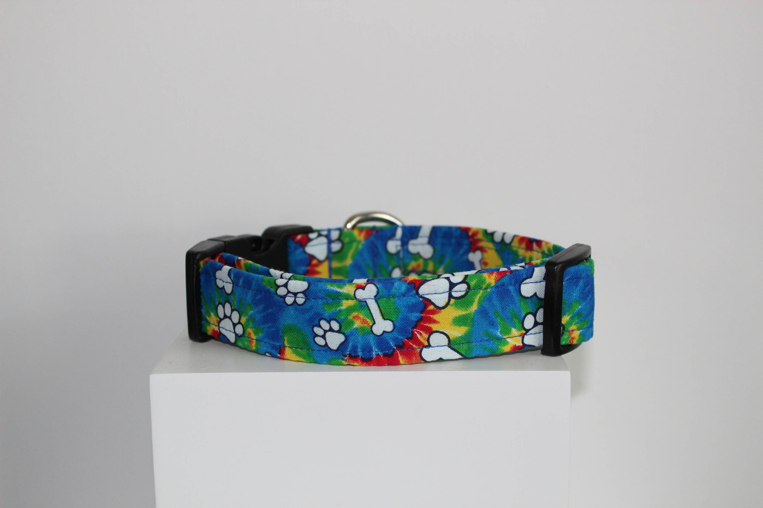 Colorful Hippie dog collar Handmade dog collar Fabric dog Etsy