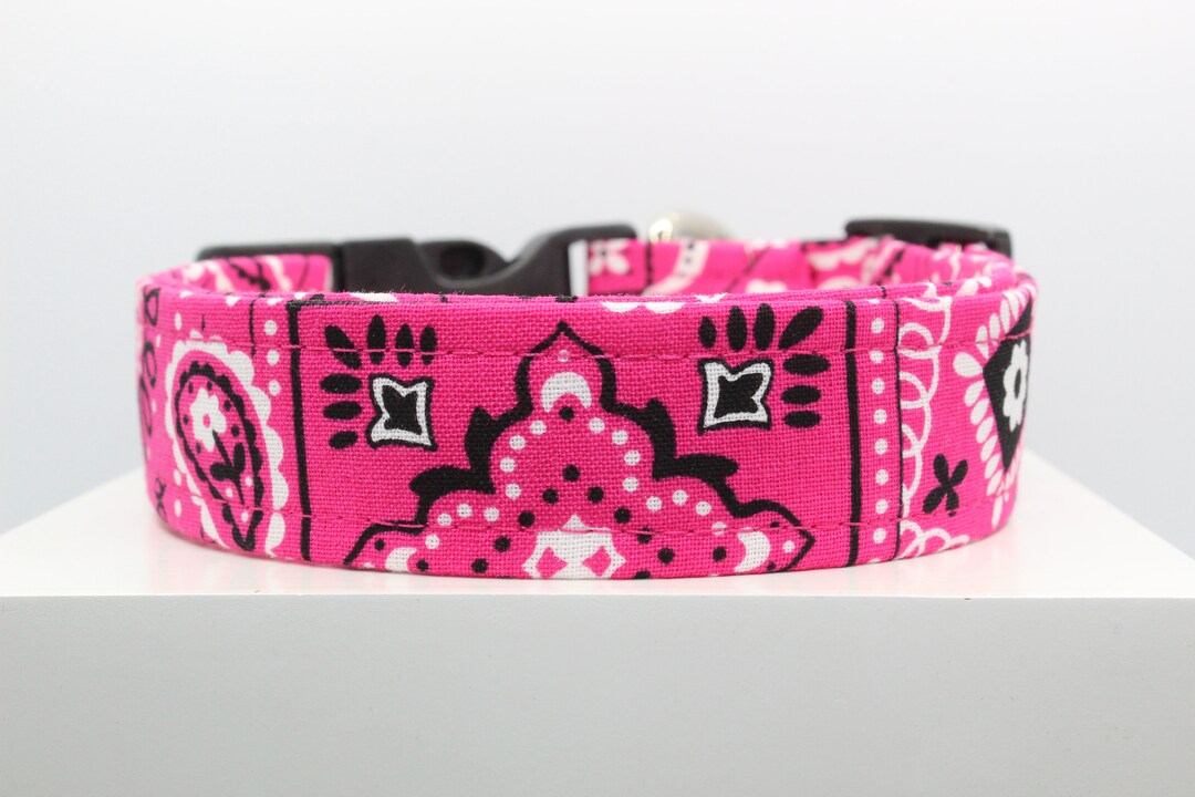 Pink Bandana Dog Collar, Bandana Dog Collar, Bandana Collar, Bandana