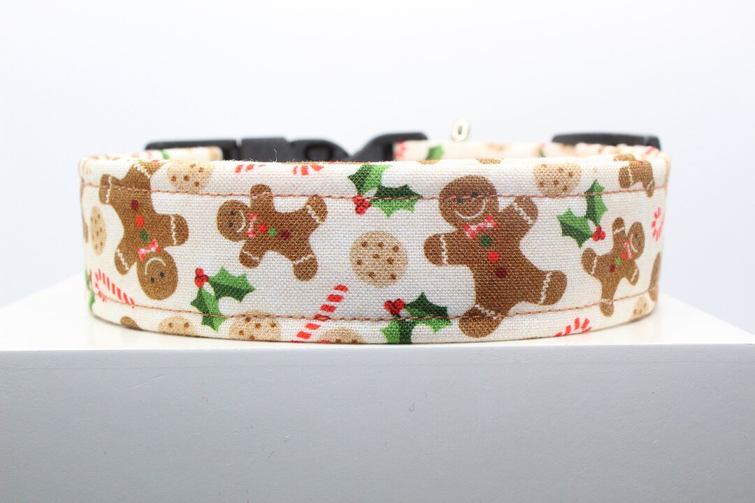 Ginger Cookies Party Dog Collar, Fall Dog Collar, Handmade Dog Collar