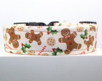 Ginger Cookies Party | Handgjort hundhalsband, Tyghalsband för hundar, Justerbart hundhalsband, Slitstarkt hundhalsband, Snyggt hundhalsband