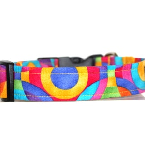 Colorful dog collar, Handmade dog collar, Fabric dog collar, Custom dog collar, Dog collar