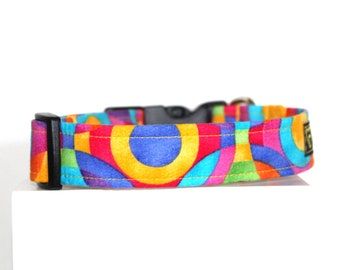 Colorful dog | Handmade dog collar, Fabric dog collar, Adjustable dog collar, Durable dog collar, Stylish dog collar , Cute dog collar