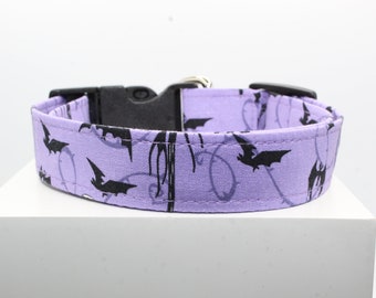 Halloween Bats | Handmade dog collar, Fabric dog collar, Adjustable dog collar, Durable dog collar, Stylish dog collar, Matching dog collar