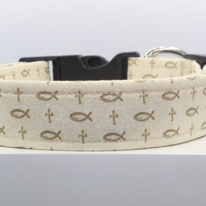 Religious Easter&#39;s Dog collar, Handmade dog collar, Dog collars, Custom dog collar, Fabric Dog collars, Dogs