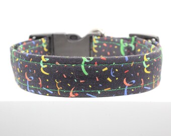 New Year's Eve | Handmade dog collar, Fabric dog collar, Adjustable dog collar, Durable dog collar, Pet collar gift