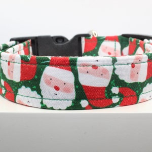 Santa Claus dog collar, Handmade dog collar, Dog collars, Custom dog collar, Collars for dogs, Fabric dog collar, Handmade dog collar, Dogs