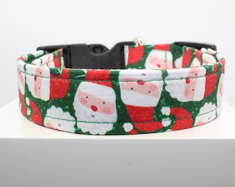 Santa Claus | Handmade dog collar, Fabric dog collar, Adjustable dog collar, Durable dog collar, Stylish dog collar, Pet collar gift