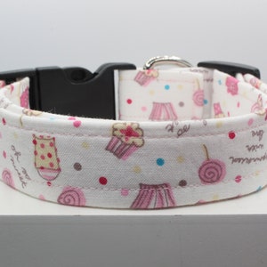 Oh so sweet dog collar, Handmade dog collar, Fabric dog collar, Print dog collar, Custom dog collar, Dog lovers, Dogs