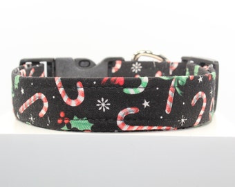 Candy Cane | Handmade dog collar, Fabric dog collar, Adjustable dog collar, Durable dog collar, Stylish dog collar, Custom dog collar