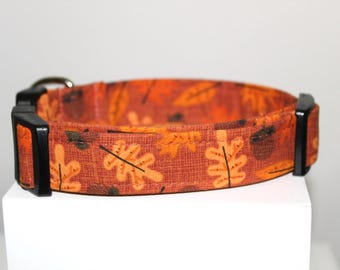 Autumn Ready | Handmade dog collar, Fabric dog collar, Adjustable dog collar, Durable dog collar, Stylish dog collar, Pet collar gift