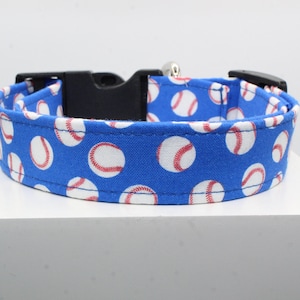 Baseball dog collar, Handmade dog collar, Custom dog collar, Fabric dog collar, Collars for dogs, Dos collars, Print dog collar, Dogs. Sport