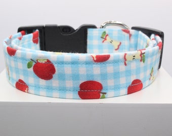 Perfekt picknick | Handgjort hundhalsband, Tyghalsband för hundar, Justerbart hundhalsband, Slitstarkt hundhalsband, Snyggt hundhalsband, Unikt hundhalsband