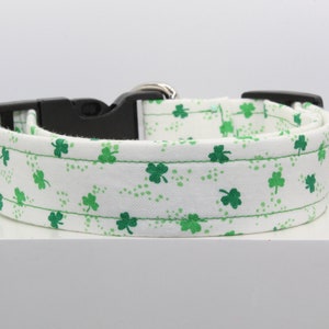 Irish Soul dog collar, Shamrock dog collar, St. Patrick&#39;s day dog collar, Handmade dog collar, Fabric dog collar, Custom dog collar.