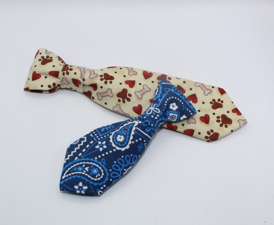 Necktie for Dogs Handmade Necktie Dog Accessories Fabric | Etsy