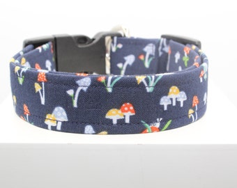 Mini-svampar | Handgjort hundhalsband, Tyghalsband för hundar, Justerbart hundhalsband, Slitstarkt hundhalsband, Snyggt hundhalsband, Anpassat hundhalsband