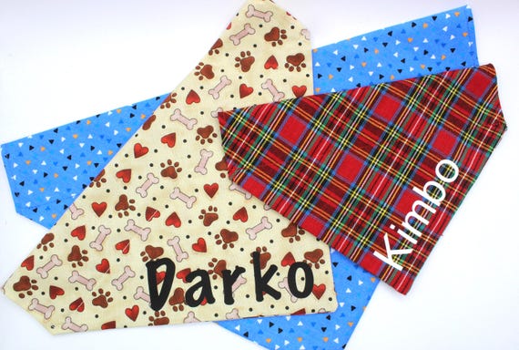 Slide On Dog Bandana | Handmade dog bandana, Custom Pet bandana, Fabric Dog bandanas, Puppy gift, Cute pet bandana, Stylish dog bandana,