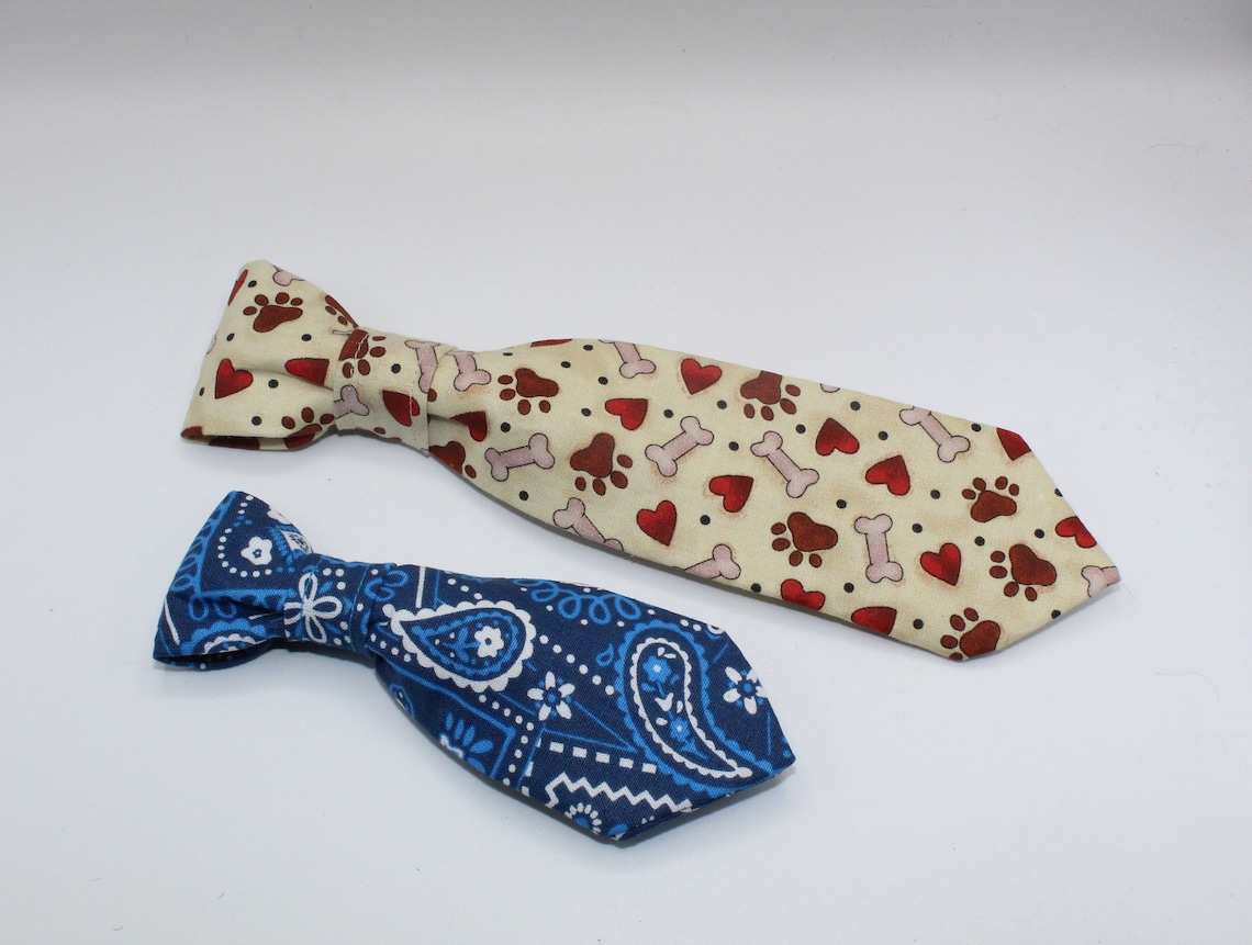 Necktie for Dogs Handmade Necktie Dog Accessories Fabric | Etsy