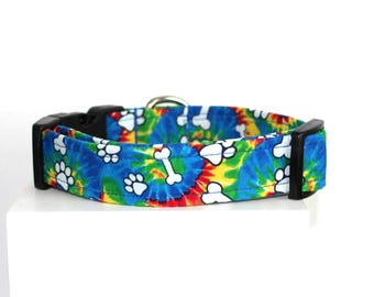 Colorful Hippie | Handmade dog collar, Fabric dog collar, Adjustable dog collar, Durable dog collar, Pet collar gift