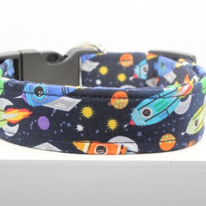Take me to the Stars dog collar Handmade dog collar, Custom dog collar, Fabric dog collar, Print dog collar, Collars for dogs, Dog lovers