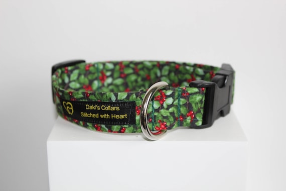 The Mistletoe | Handmade dog collar, Fabric dog collar, Adjustable dog collar, Durable dog collar, Stylish dog collar, Unique pet collar