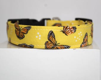 Save the Monarchs | Handmade dog collar, Lightweight Fabric dog collar, Adjustable dog collar, Durable dog collar, Stylish dog collar