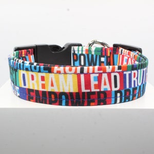 Encouragement dog collar, Handmade dog collar, Fabric dog collar, Custom dog collar, Print dog collar, Collars for dogs, Dog Collars, Dogs.