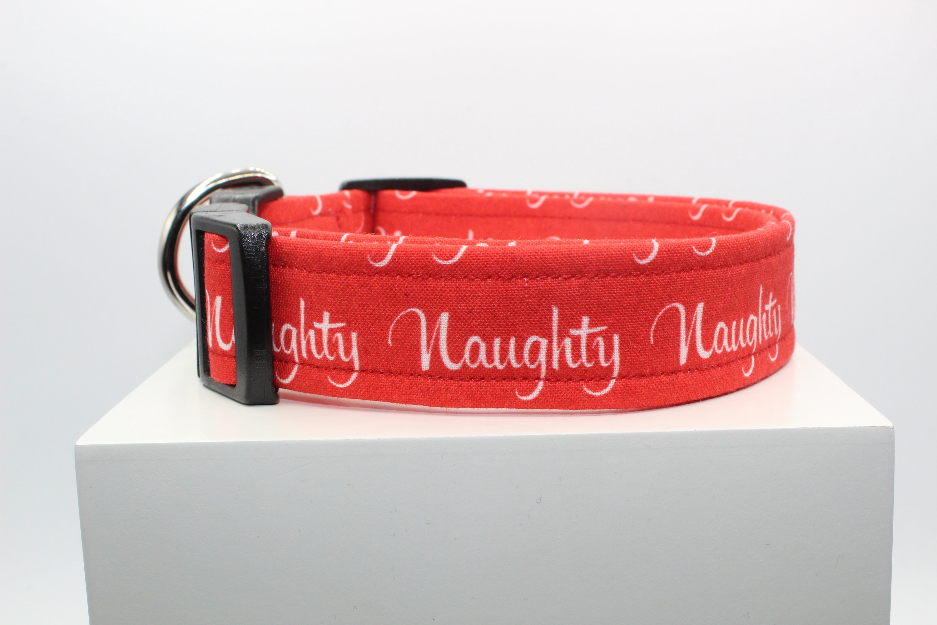 Naughty Christmas dog collar Handmade dog collar Fabric dog Etsy