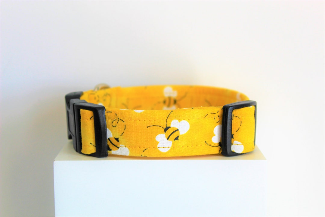 Bees Dog Collar Dog Collar Yellow Dog Collar Yellow Bees - Etsy