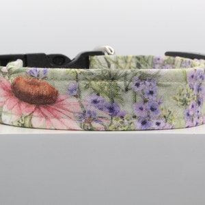 Wild flowers prairie dog collar, Handmade dog collar, Spring dog collar, Custom dog collar, Fabric dog collar, Dogs