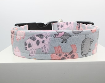 Grisarna | Handgjort hundhalsband, Tyghalsband för hundar, Justerbart hundhalsband, Slitstarkt hundhalsband, Snyggt hundhalsband, Gåva som halsband för husdjur
