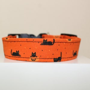 Halloween Black Cats | Handmade dog collar, Fabric dog collar, Adjustable dog collar, Durable dog collar, Stylish dog collar