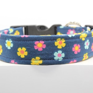 Blooming Spring dog collar, Handmade dog collar, Print dog collar, Custom dog collar, Fabric dog collar, Collars for dogs, Spring dog collar