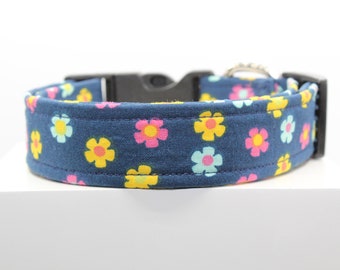 Blooming Spring dog collar, Handmade dog collar, Print dog collar, Custom dog collar, Fabric dog collar, Collars for dogs, Spring dog collar