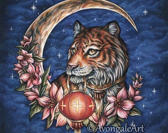 Tiger Art Print - Lunar New Year 10" x 10" Art Print