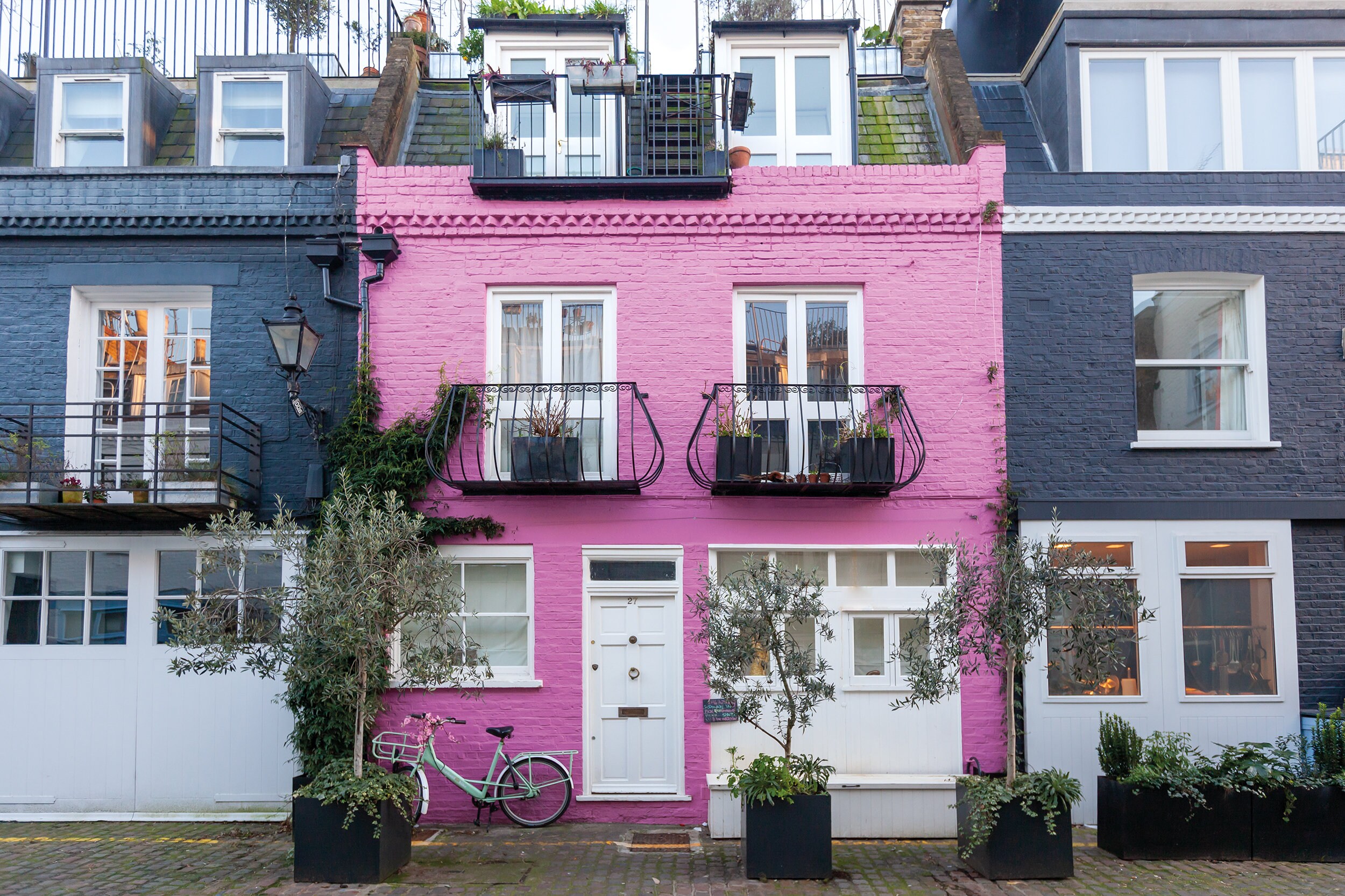 Pink House in Notting Hill London Photography Print London Etsy