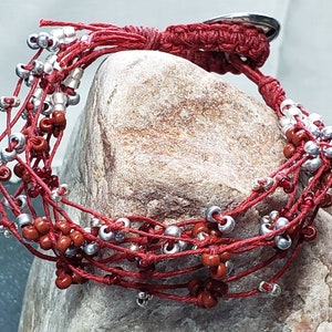 Waxed Linen Bracelet Etsy