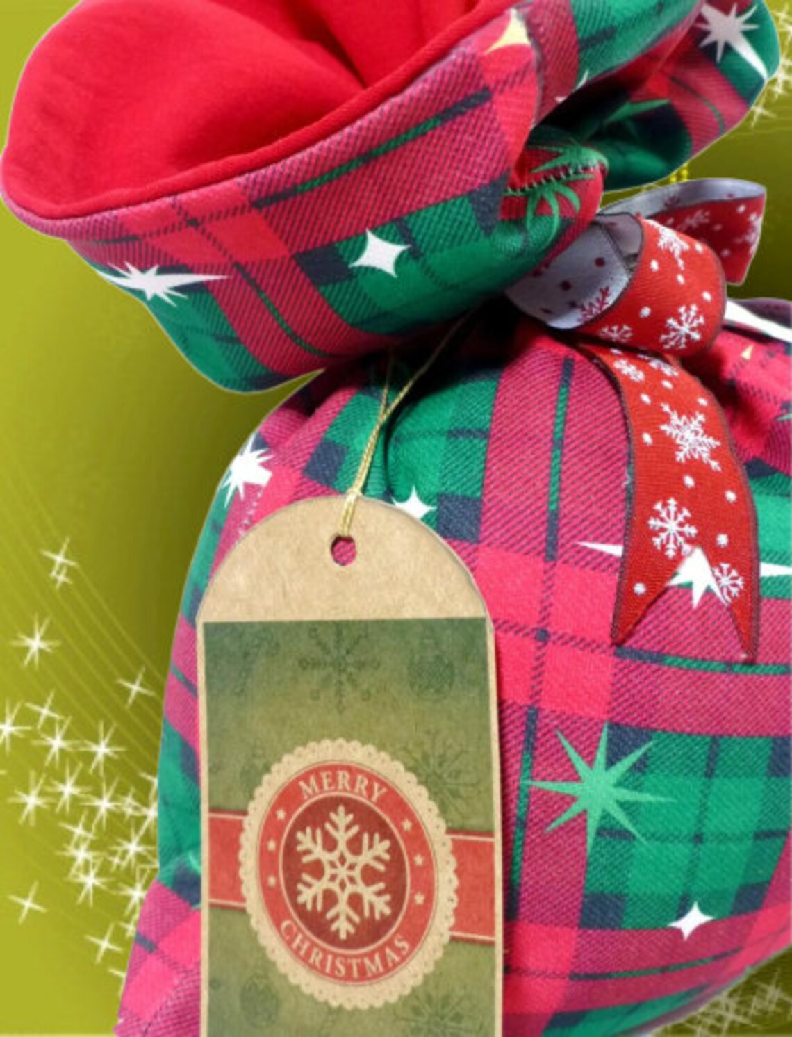 Cloth Gift Bag for Christmas Fabric Gift Bags Drawstring Etsy