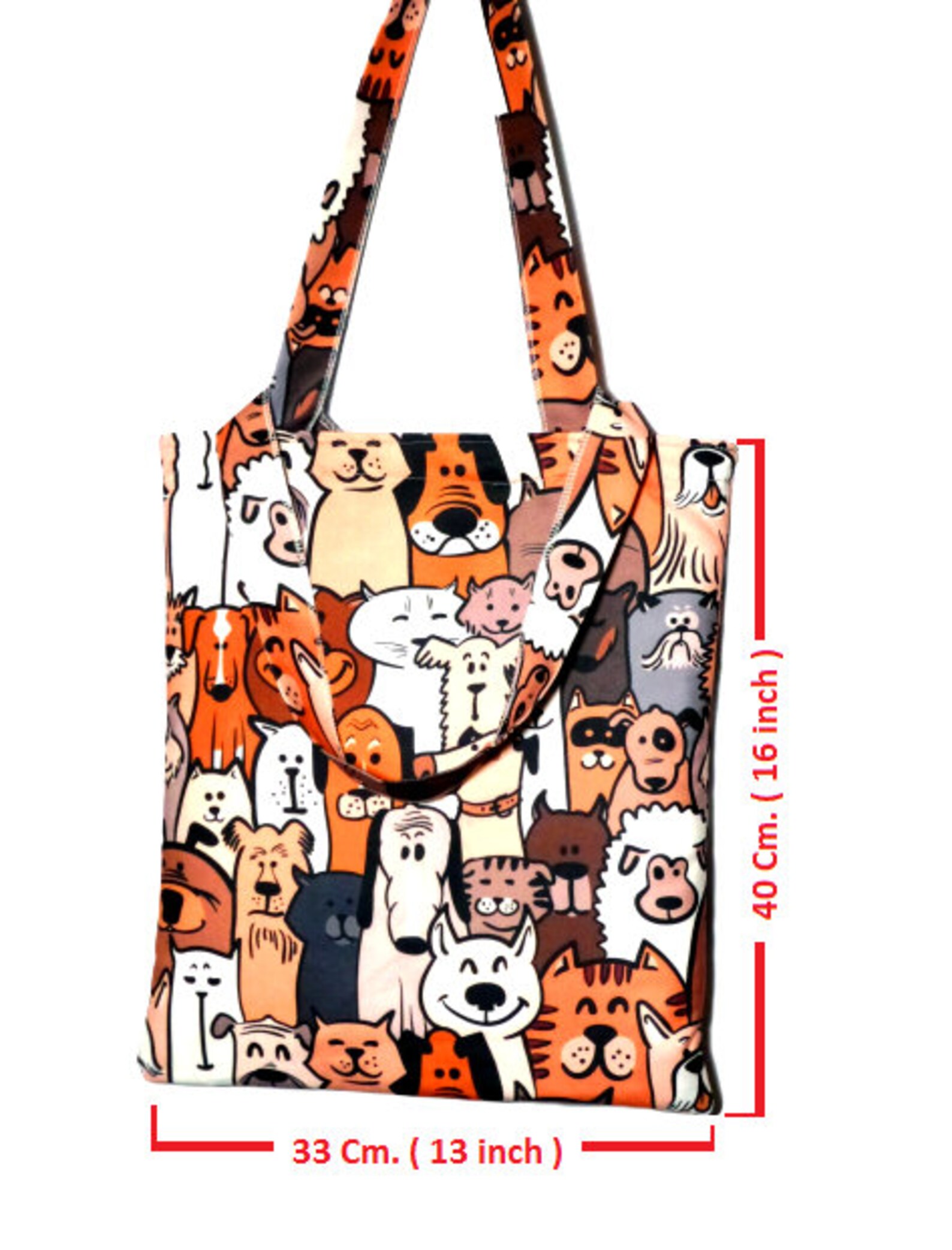 Cloth Bag Cloth Tote Bag Cloth Bag With Animals Pattern Etsy