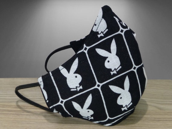 Playboy Printed Face Mask Playboy Bunny Pettern Mask Fabric Etsy Canada