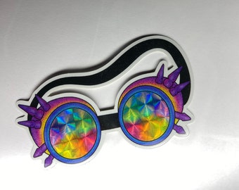 Holographic Rave Goggle sticker