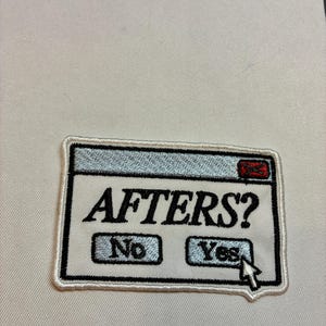 Afters Computer Error Patch | Embroidered Iron On  | Y2K Tech | Internet  | Rave Jacket EDM | After Party Festival | Dubstep House Techno