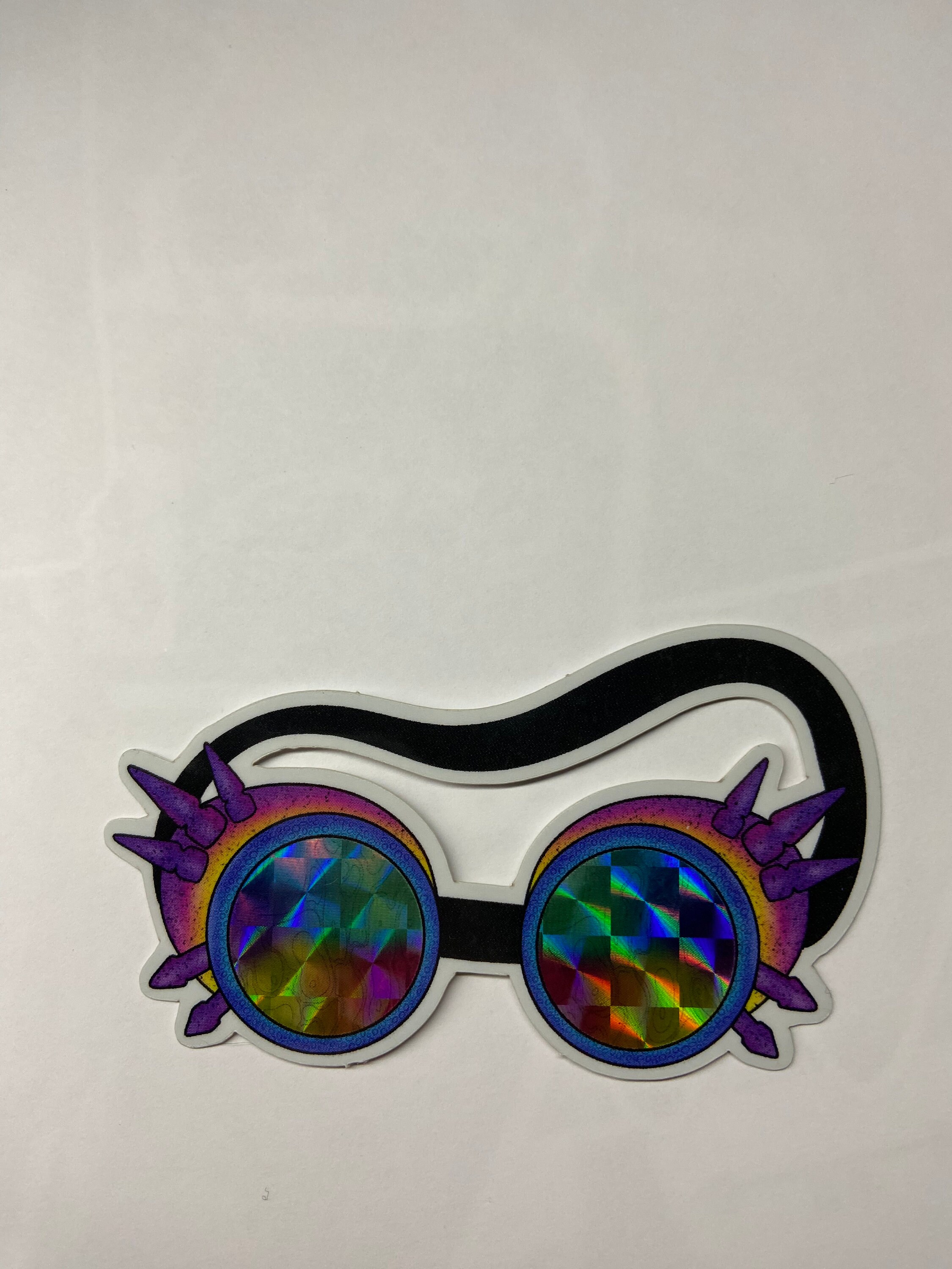 Pixelated Goggle Sticker Holographic Rave Goggle Sticker - Etsy