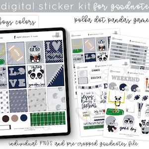 Digital Planner Football Stickers | Goodnotes Stickers iPad Stickers Precropped Stickers | Digital Sticker for Football